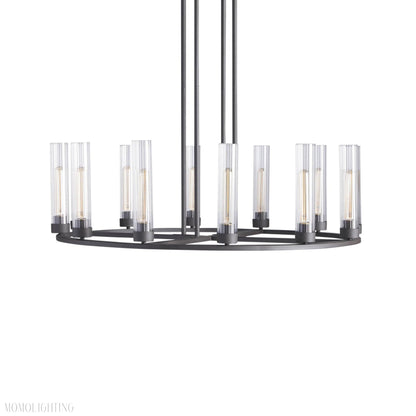 Andreas Round Glass Chandelier 30"W 40"W-Nobipets