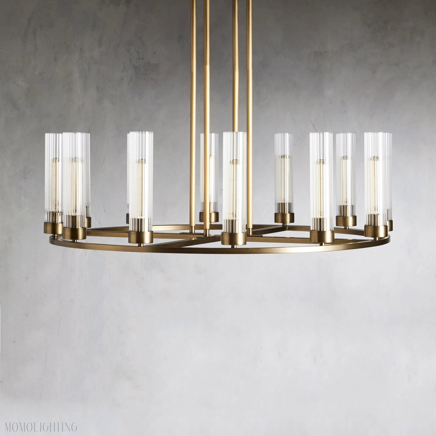 Andreas Round Glass Chandelier 30"W 40"W-Nobipets
