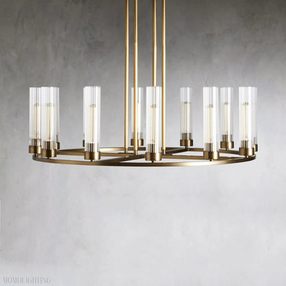 Andreas Round Glass Chandelier 30"W 40"W-Nobipets