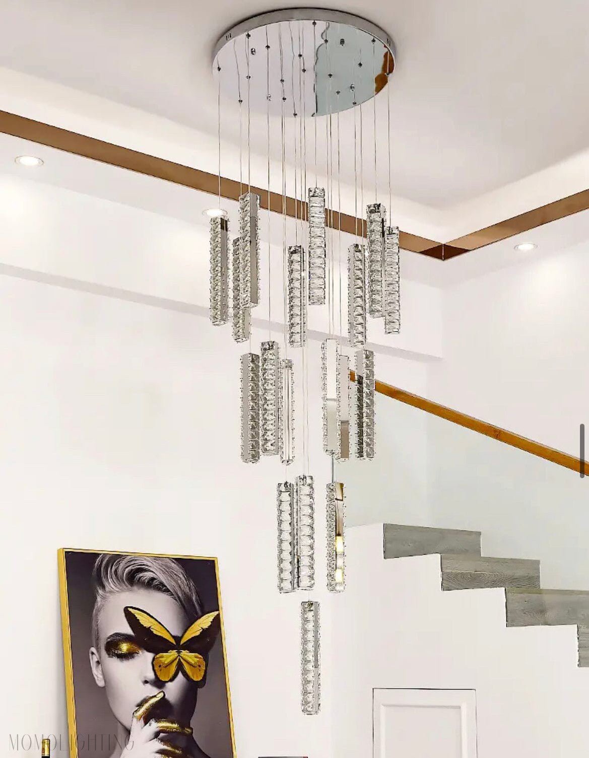 Angelica Foyer & Staircase Chandelier 19" 23" D-Nobipets
