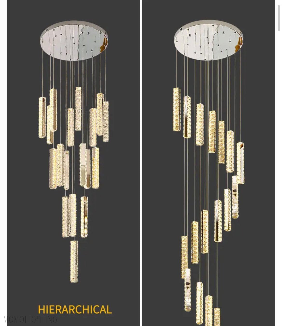 Angelica Foyer & Staircase Chandelier 19" 23" D-Nobipets