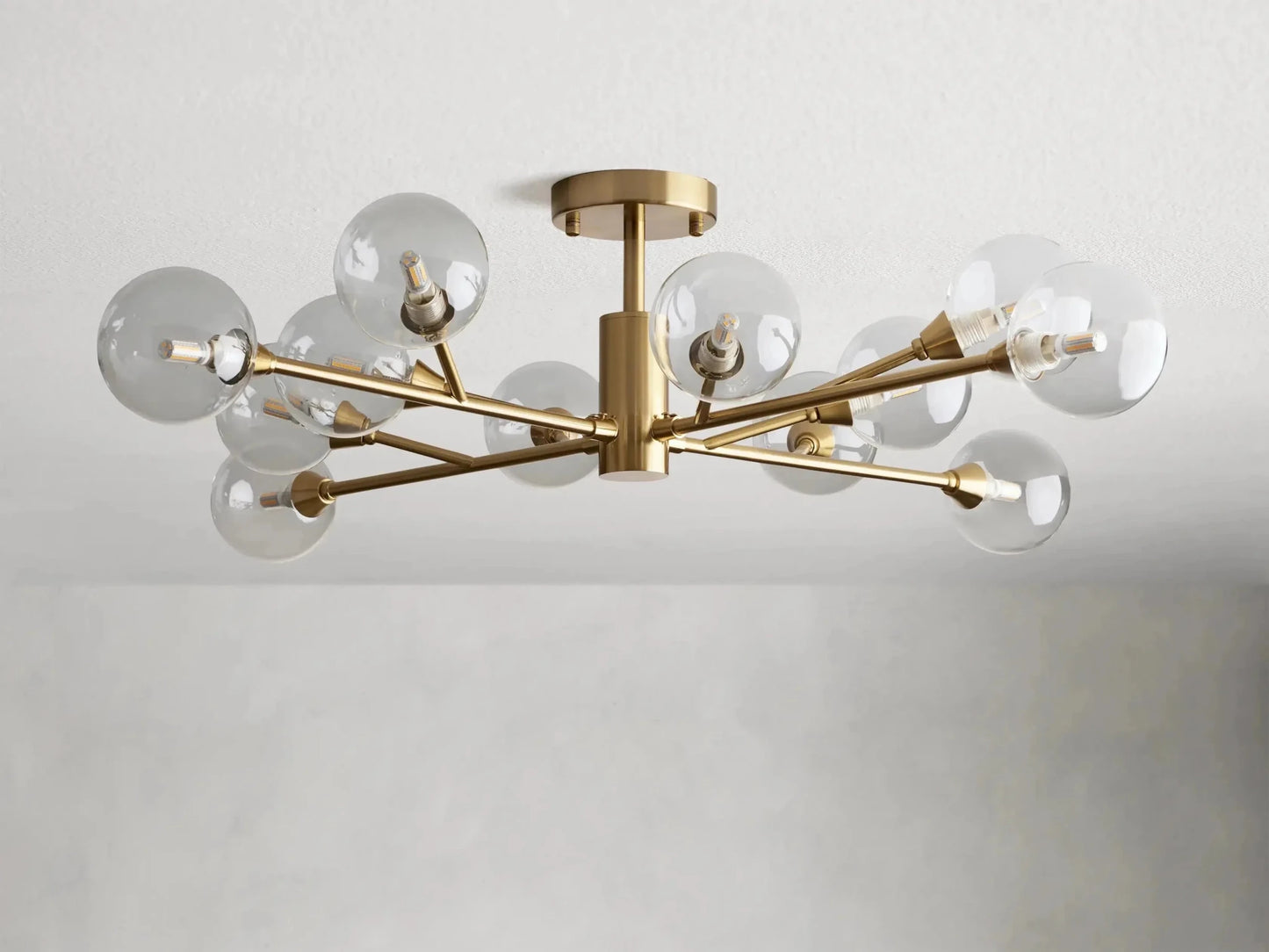 Apollo Modern Glass Ball Flushmount 20''36''47''