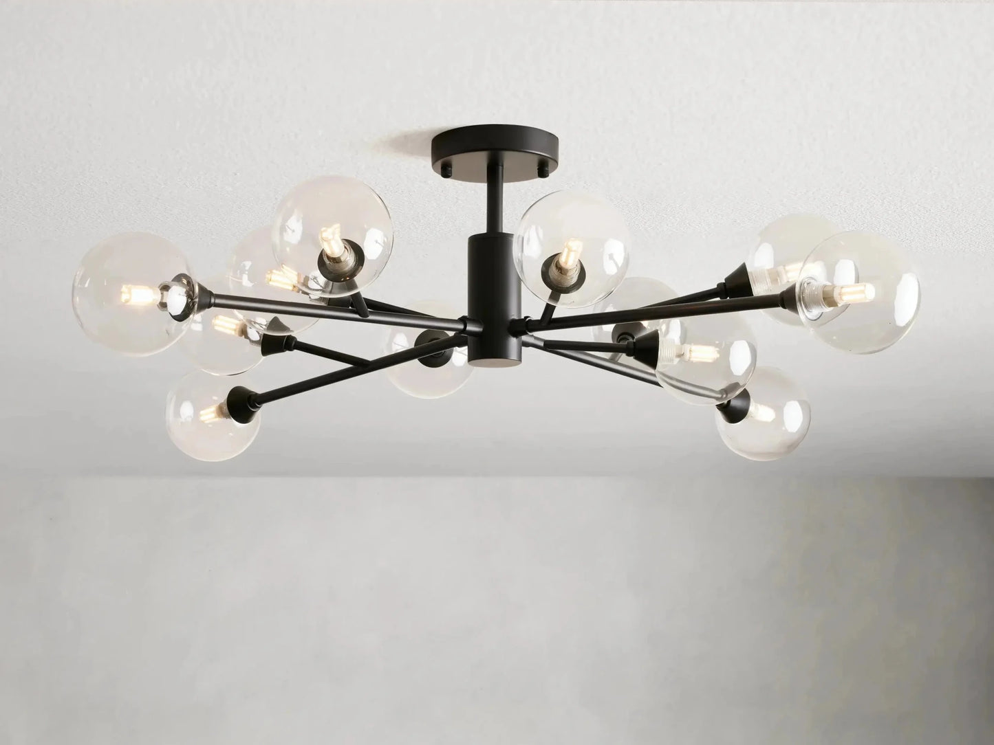 Apollo Modern Glass Ball Flushmount 20''36''47''