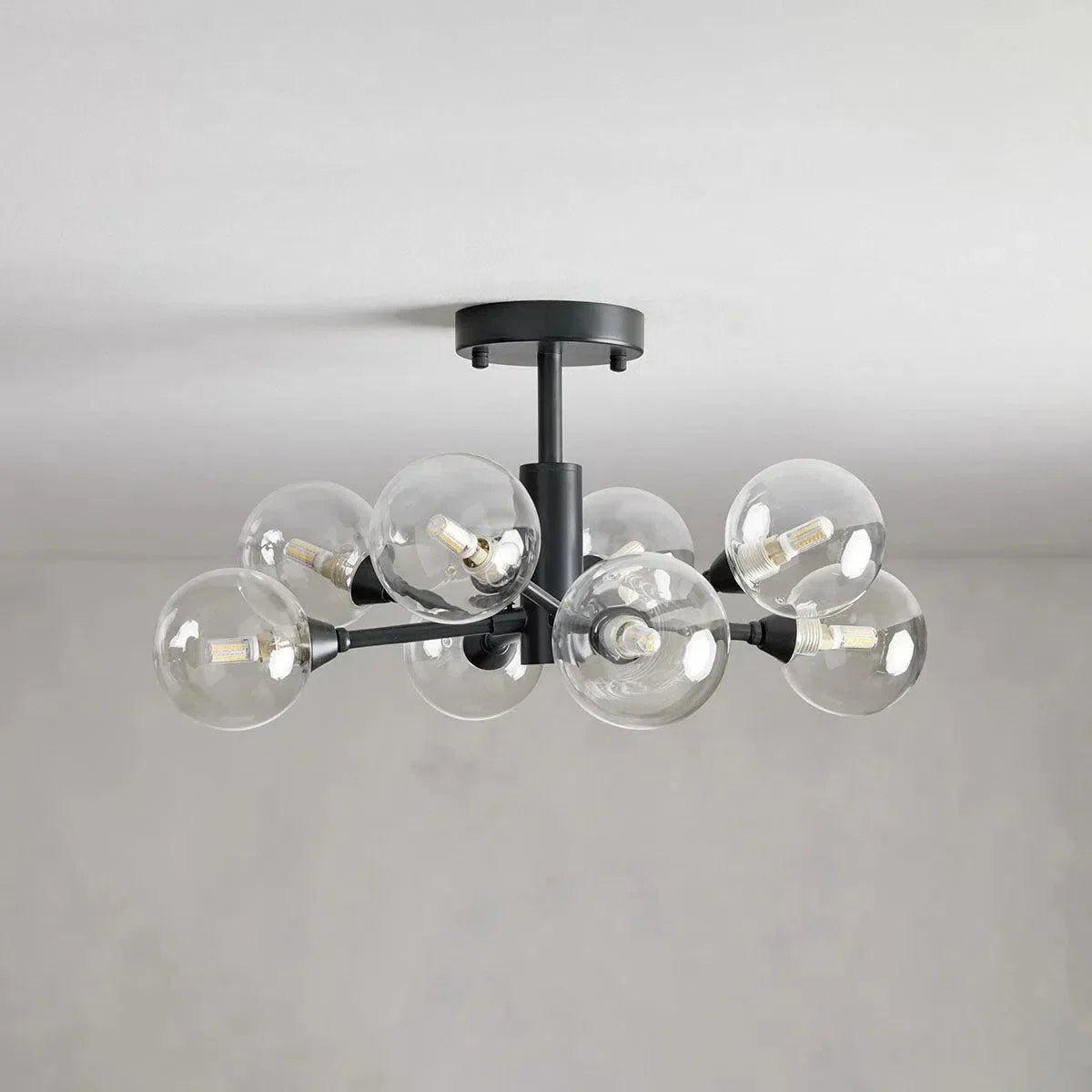 Apollo Modern Glass Ball Flushmount 20''36''47''