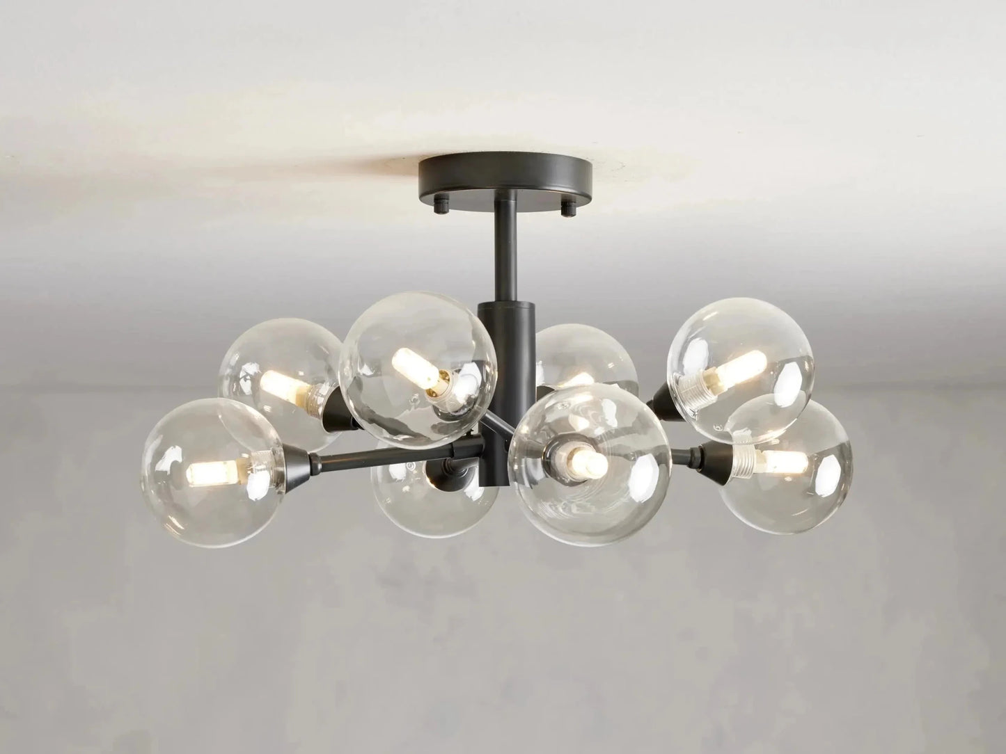 Apollo Modern Glass Ball Flushmount 20''36''47''