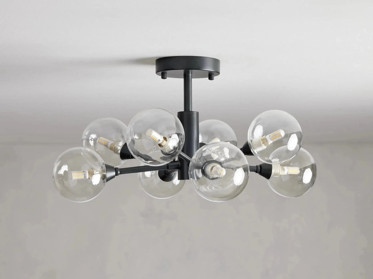 Apollo Modern Glass Ball Flushmount 20''36''47''