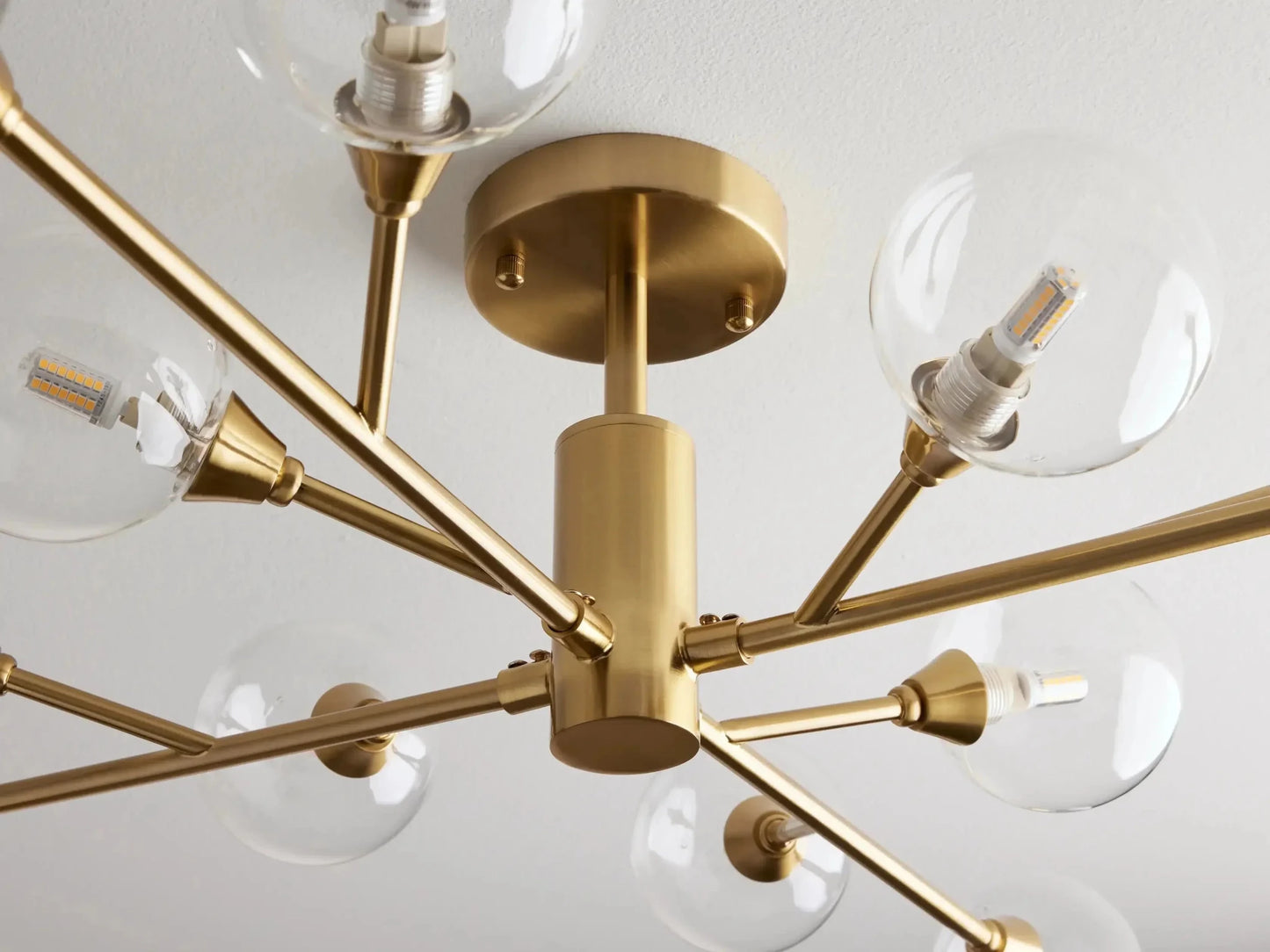 Apollo Modern Glass Ball Flushmount 20''36''47''