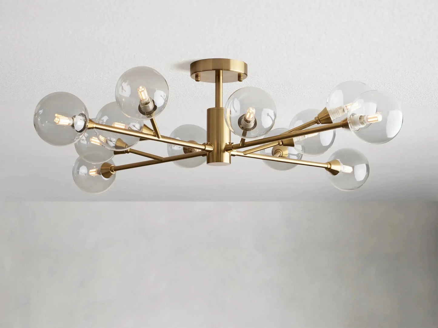 Apollo Modern Glass Ball Flushmount 20''36''47''