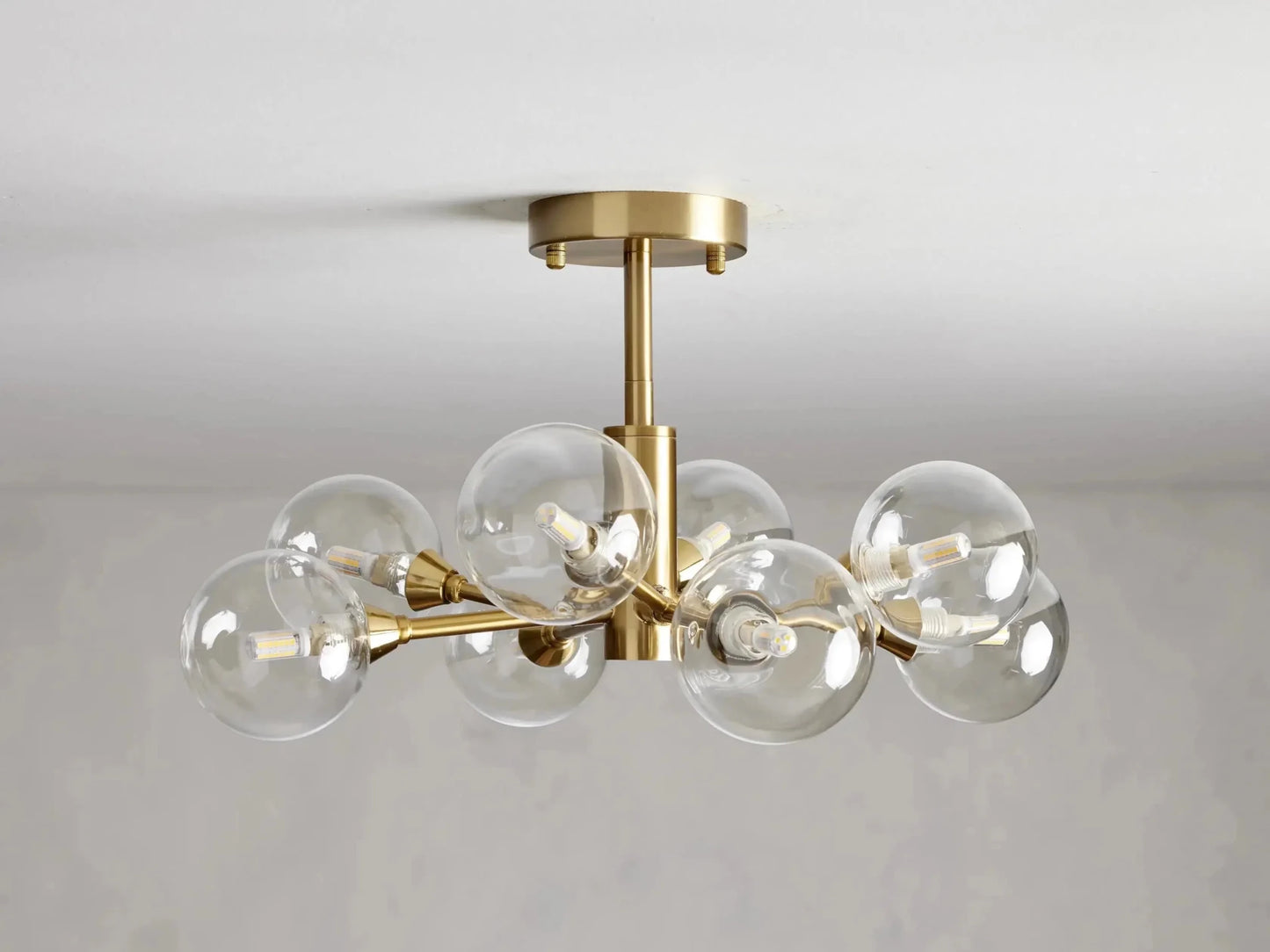 Apollo Modern Glass Ball Flushmount 20''36''47''