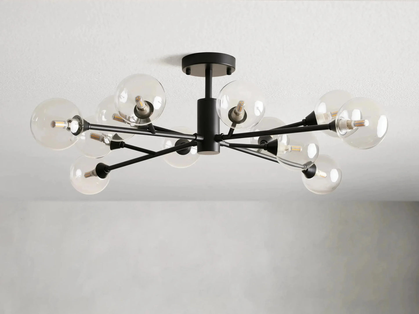 Apollo Modern Glass Ball Flushmount 20''36''47''