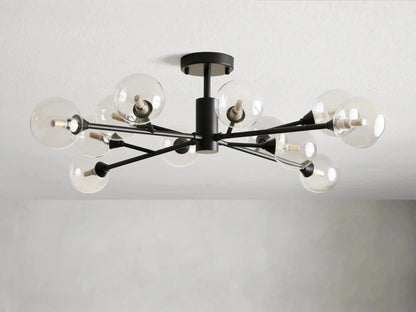 Apollo Modern Glass Ball Flushmount 20''36''47''