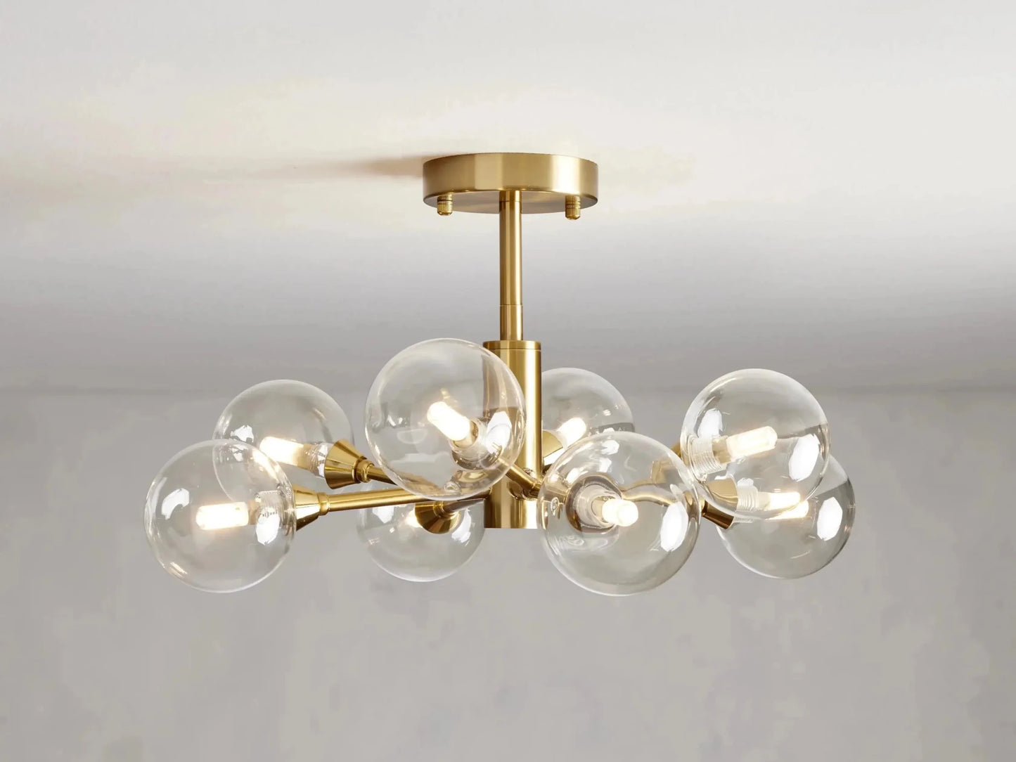 Apollo Modern Glass Ball Flushmount 20''36''47''