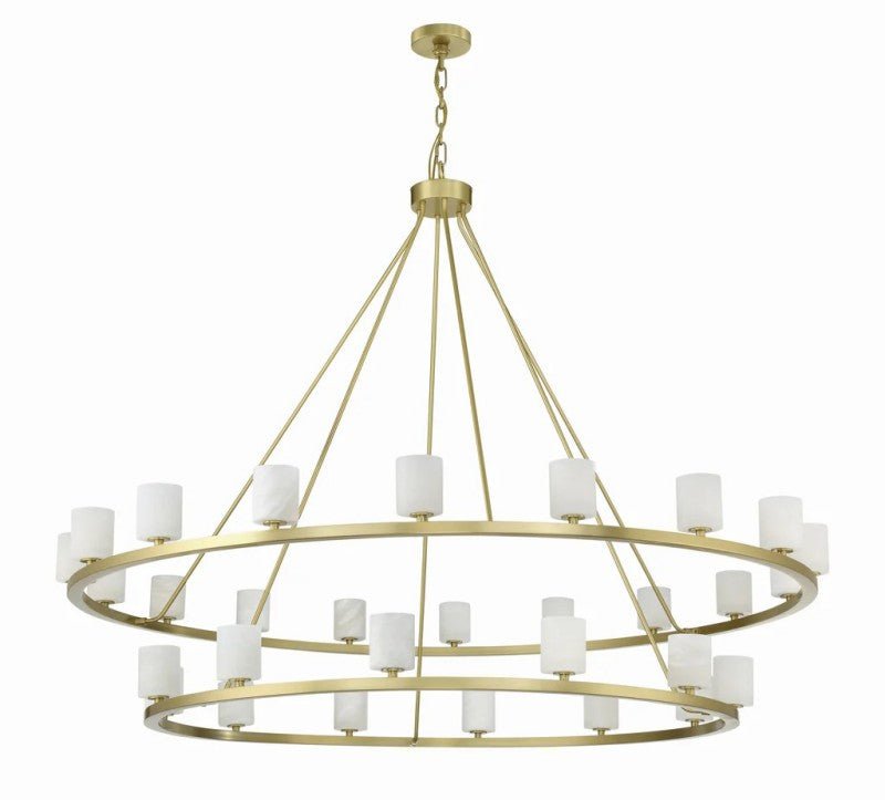 Aragon 30 Light Chandelier Alabaster-Nobipets