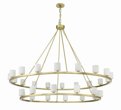 Aragon 30 Light Chandelier Alabaster-Nobipets