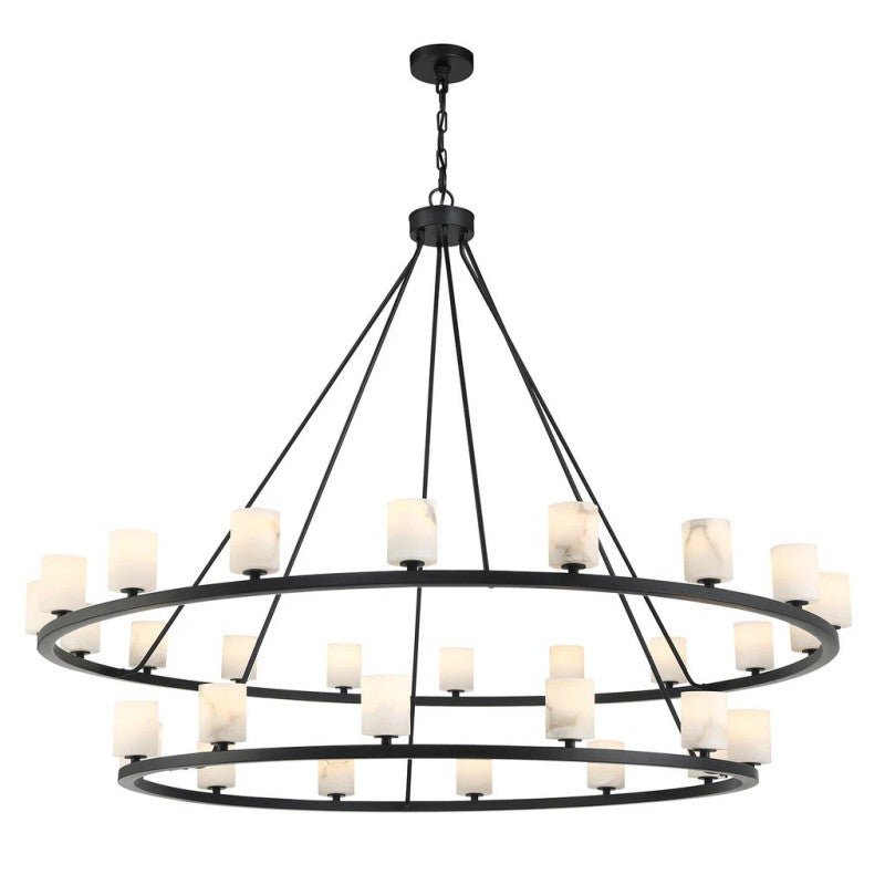 Aragon 30 Light Chandelier Alabaster-Nobipets