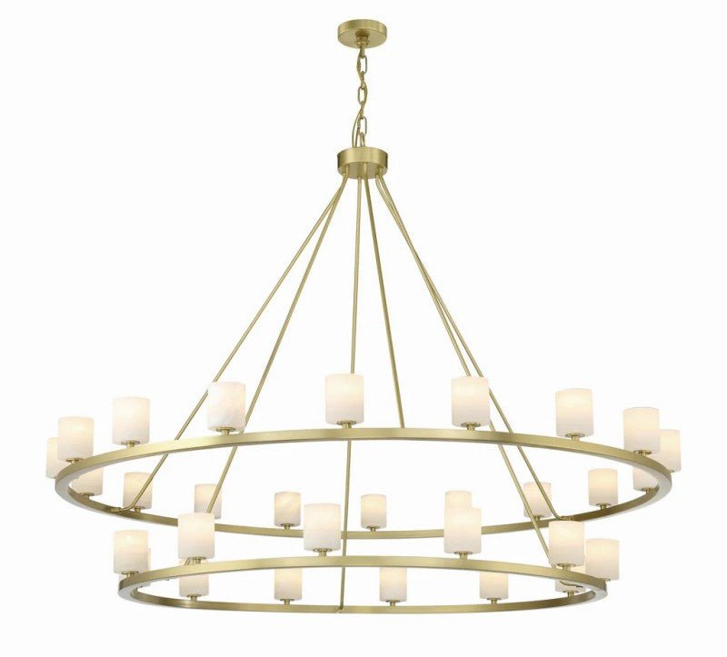 Aragon 30 Light Chandelier Alabaster-Nobipets