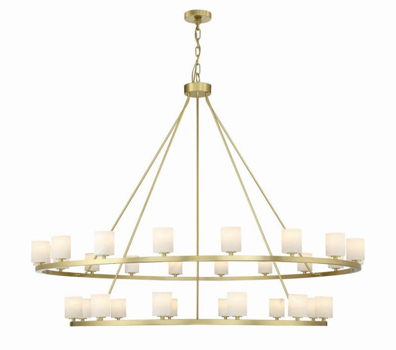 Aragon 30 Light Chandelier Alabaster-Nobipets
