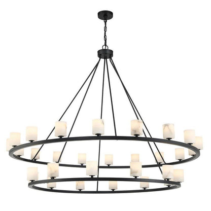 Aragon 30 Light Chandelier Alabaster-Nobipets