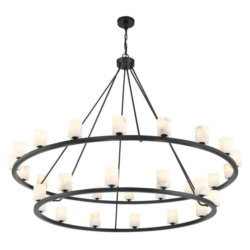 Aragon 30 Light Chandelier Alabaster-Nobipets