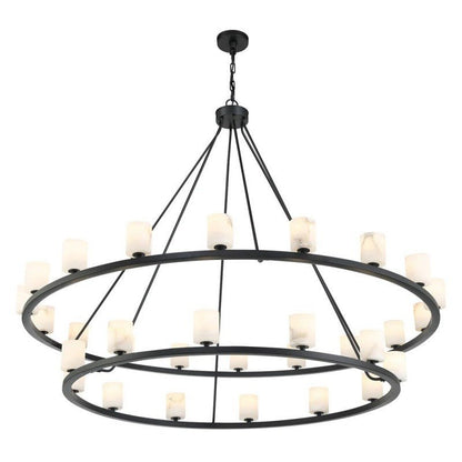 Aragon 30 Light Chandelier Alabaster-Nobipets