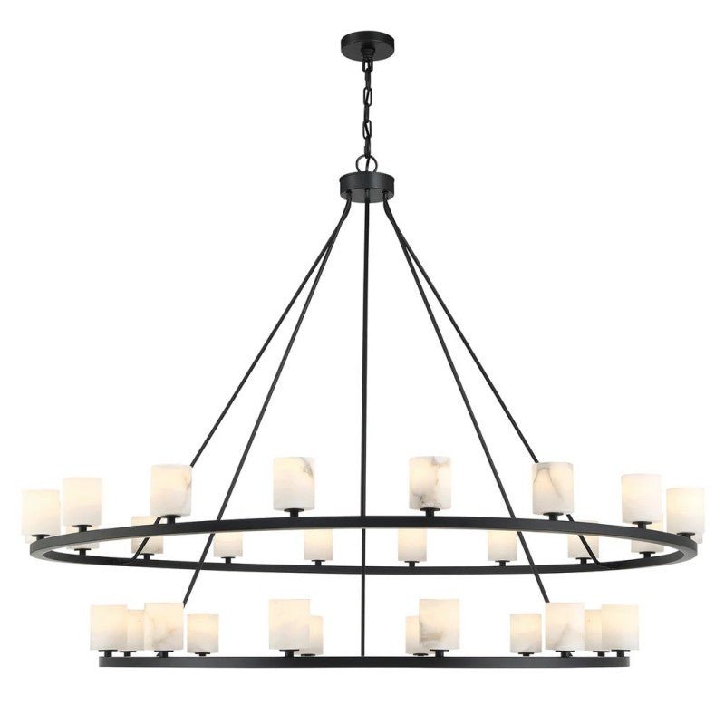 Aragon 30 Light Chandelier Alabaster-Nobipets