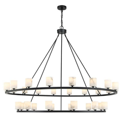 Aragon 30 Light Chandelier Alabaster-Nobipets