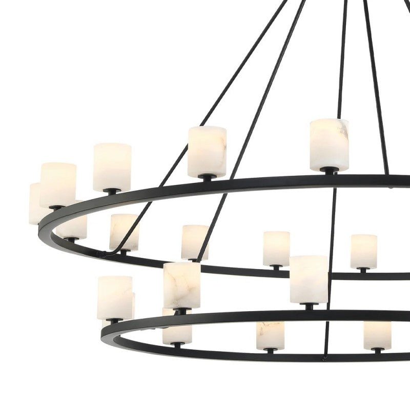 Aragon 30 Light Chandelier Alabaster-Nobipets