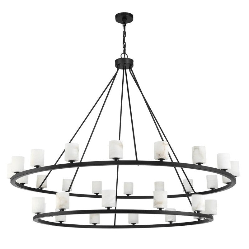 Aragon 30 Light Chandelier Alabaster-Nobipets