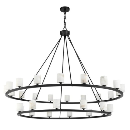 Aragon 30 Light Chandelier Alabaster-Nobipets