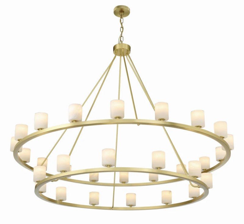 Aragon 30 Light Chandelier Alabaster-Nobipets