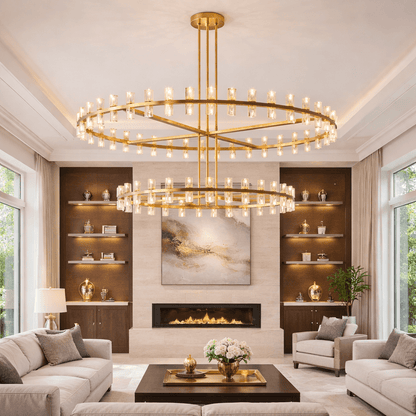 Arcachoe Round Two-tierd Wagon Wheel Chandelier