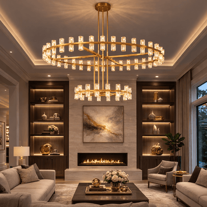Arcachoe Round Two-tierd Wagon Wheel Chandelier