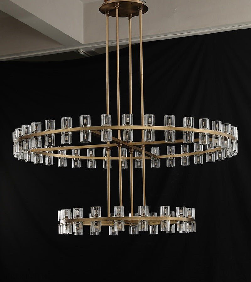 Arcachon Crystal 2-Tier Round Chandelier 60“-Nobipets