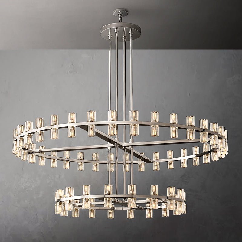 Arcachon Crystal 2-Tier Round Chandelier 60“-Nobipets