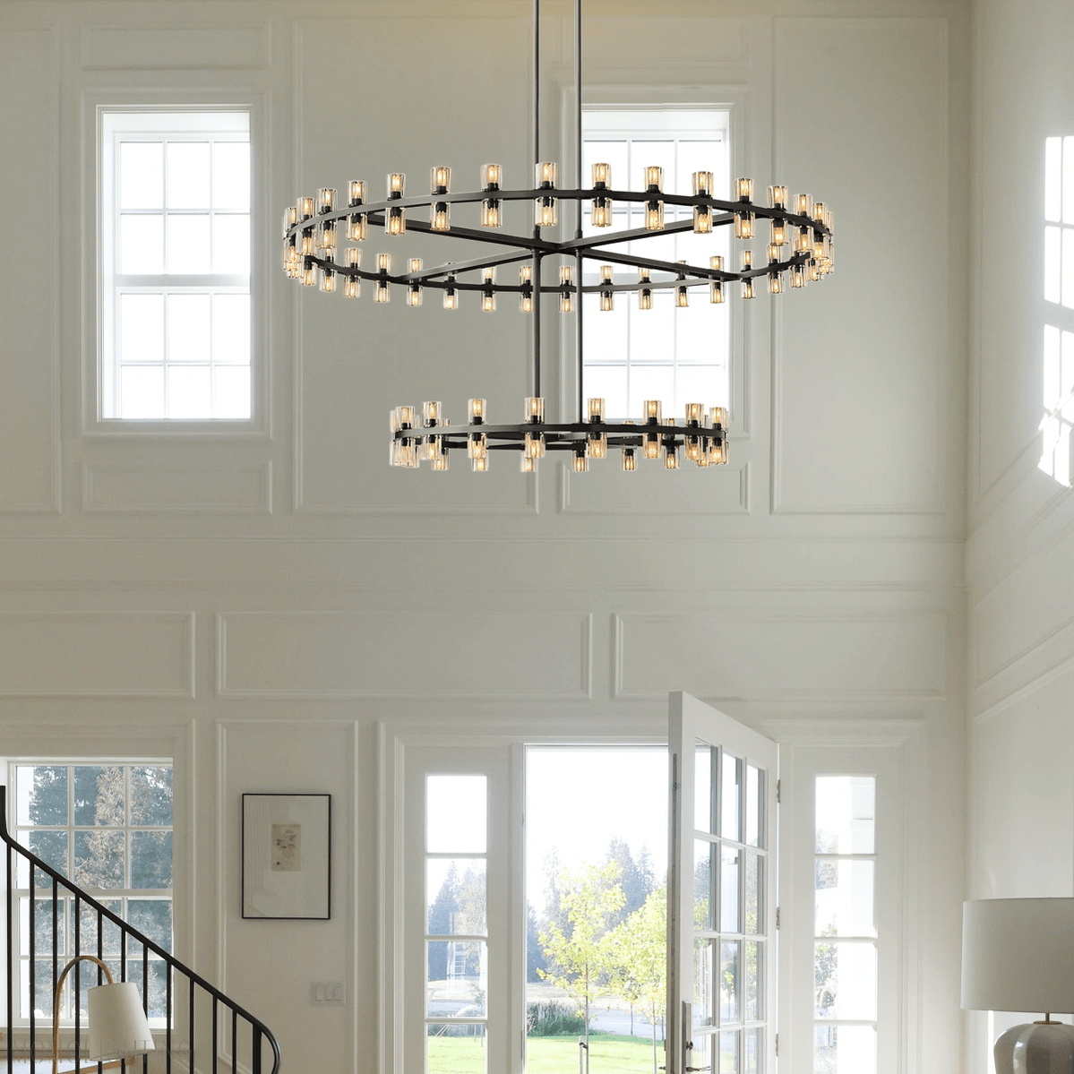 Arcachon Crystal 2-Tier Round Chandelier 60“-Nobipets