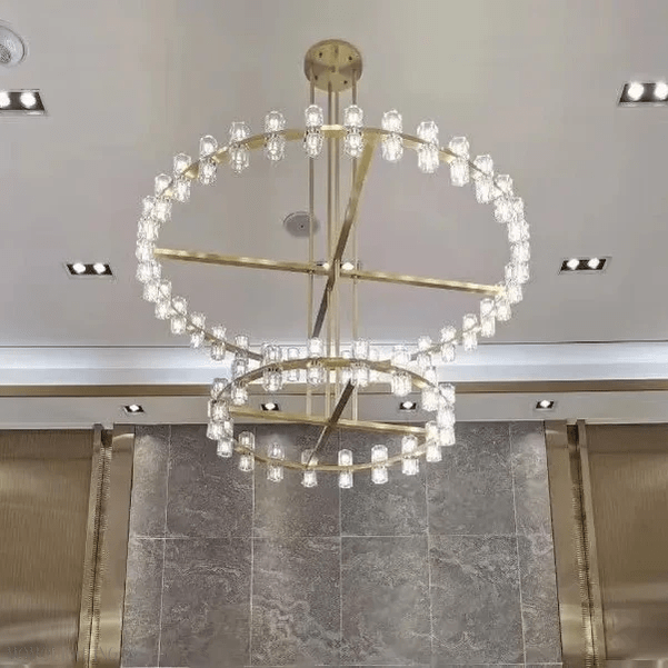 Arcachon Crystal 2-Tier Round Chandelier 60“-Nobipets