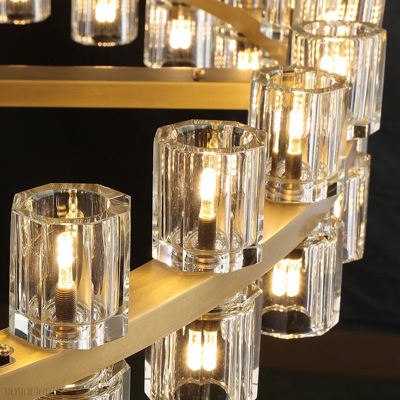 Arcachon Crystal 2-Tier Round Chandelier 60“-Nobipets