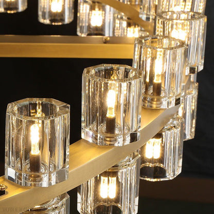 Arcachon Crystal 2-Tier Round Chandelier 60“-Nobipets