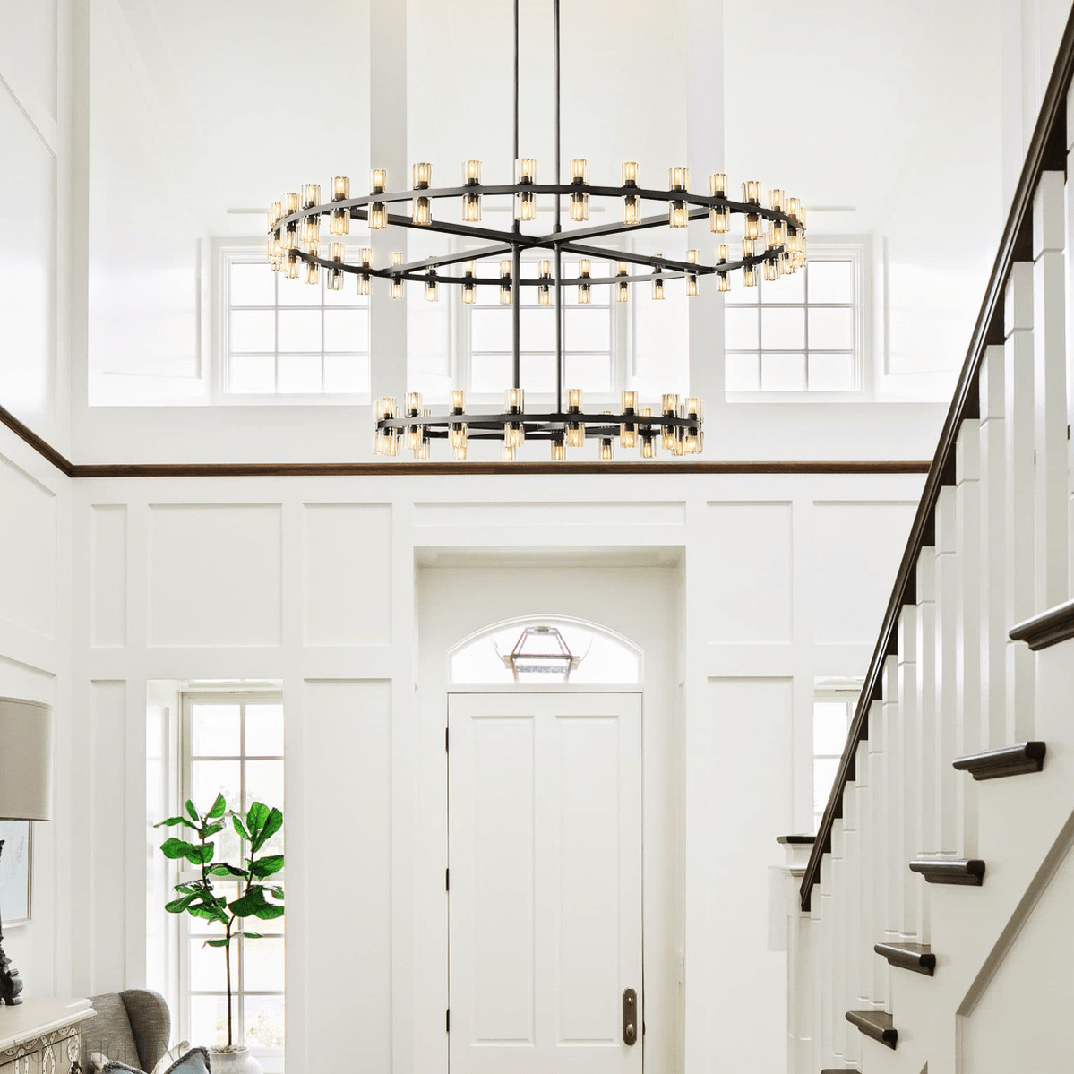 Arcachon Crystal 2-Tier Round Chandelier 60“-Nobipets