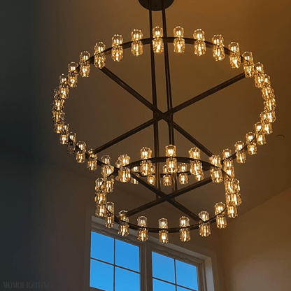 Arcachon Crystal 2-Tier Round Chandelier 60“-Nobipets