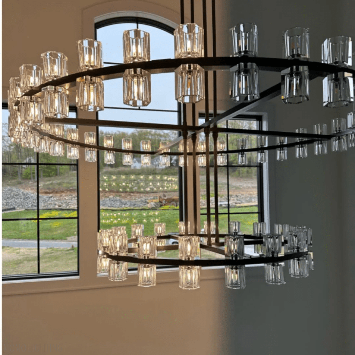Arcachon Crystal 2-Tier Round Chandelier 60“-Nobipets