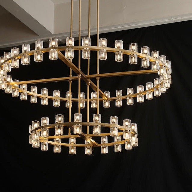 Arcachon Crystal 2-Tier Round Chandelier 60“-Nobipets