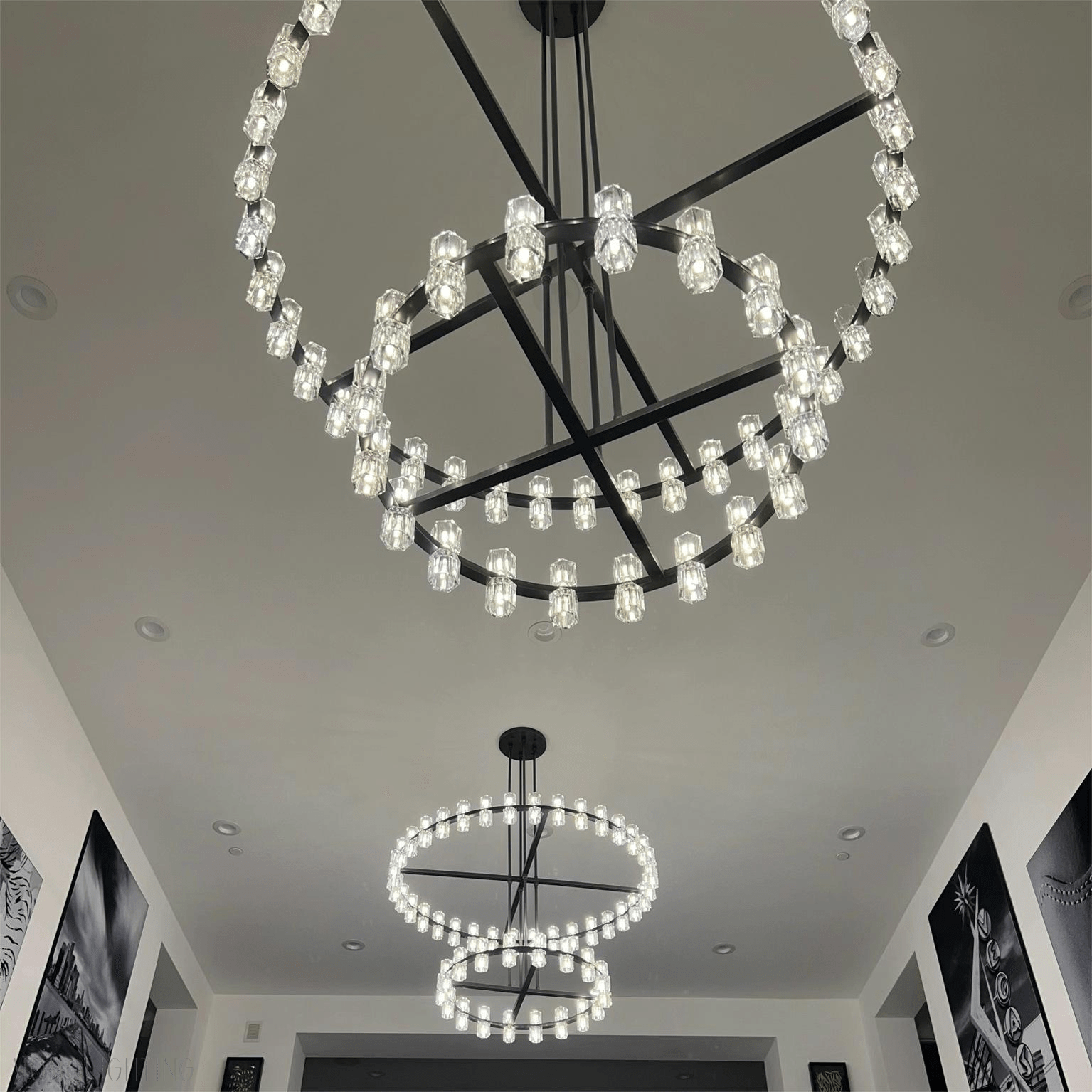 Arcachon Crystal 2-Tier Round Chandelier 60“-Nobipets