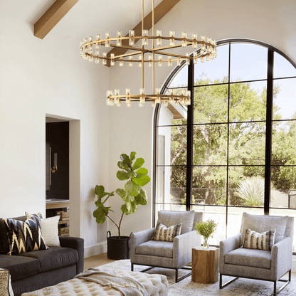 Arcachon Crystal 2-Tier Round Chandelier 60“-Nobipets