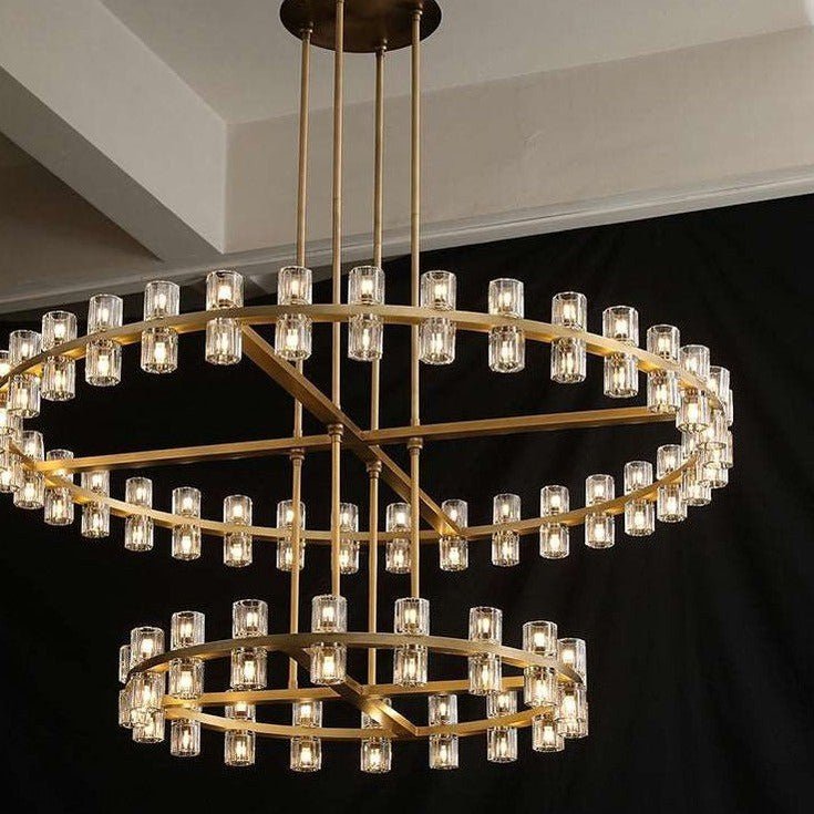 Arcachon Crystal 2-Tier Round Chandelier 60“-Nobipets