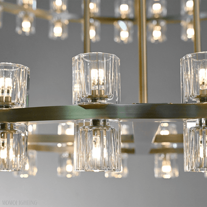 Arcachon Crystal 2-Tier Round Chandelier 60“-Nobipets