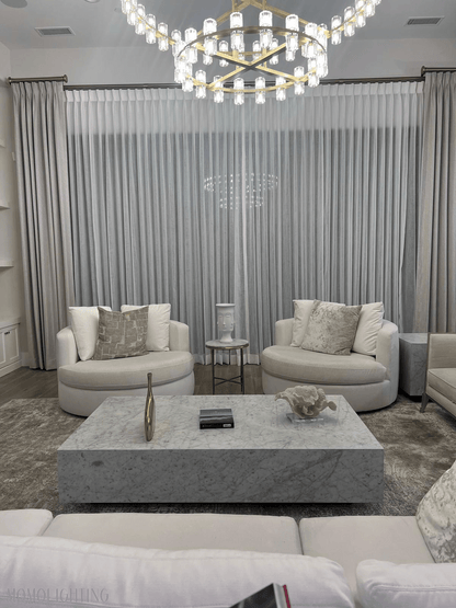 Arcachon Crystal 2-Tier Round Chandelier 60“-Nobipets