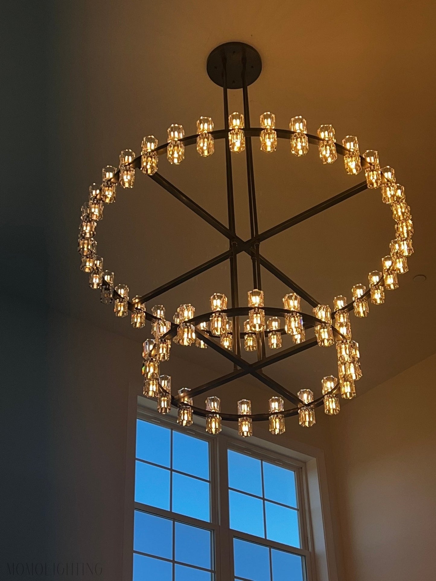 Arcachon Crystal 2-Tier Round Chandelier 60“-Nobipets