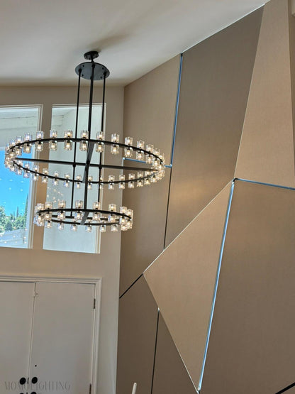Arcachon Crystal 2-Tier Round Chandelier 60“-Nobipets