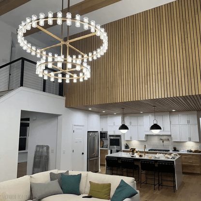 Arcachon Crystal 2-Tier Round Chandelier 60“-Nobipets